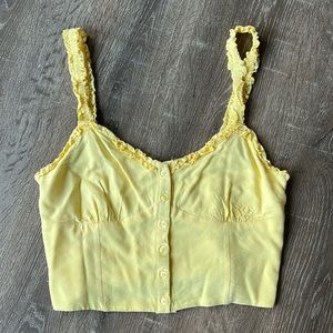 Pac Sun Lottie Moss Yellow Tank Top